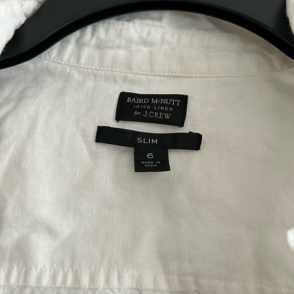 J. Crew White Linen Button-Up Shirt - Picture 2 of 3